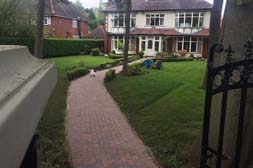 block paving path after