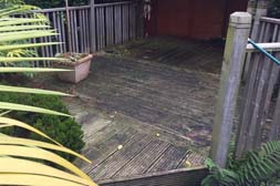 clean decking before