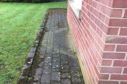cobble path before